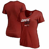 Women Miami Heat Fanatics Branded 2018 NBA Playoffs Slogan V Neck T-Shirt Cardinal,baseball caps,new era cap wholesale,wholesale hats